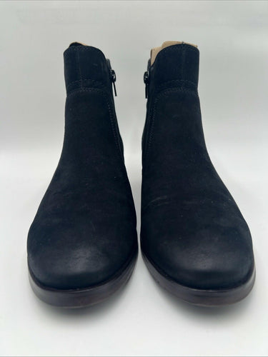 Lucky Brand PATTRIK Black Round Toe Side Zip Block Heel Booties, Size 8.5M Lucky Brand