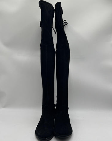 Stuart Weitzman Lowland Black Over the Knee Stretch Thigh Suede Boots Size 6.5M