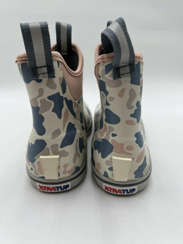 Xtratuf Ankle Deck Boot Ivory Duck Camo Waterproof Size 7