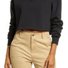 BP. Crop V-Neck Sweatshirt in Black  Size Large BP.