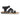 Women's Med Too Andres Sandal Black Leather Size 8M
