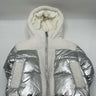 NWT Girls Sam Edelman Hybrid Metallic Sherpa Trim Jacket Sliver Size 4 Sam Edelman