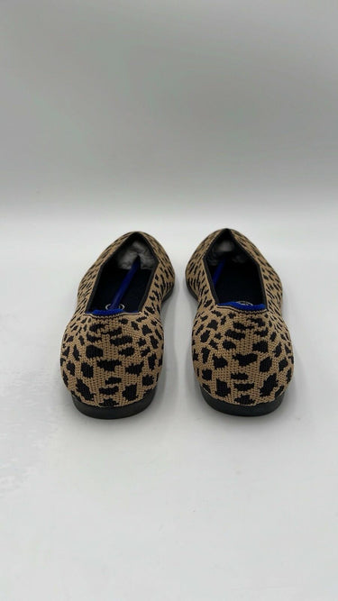 Women’s Rothy's The Point ballet flats in leopard print knit pattern Size 9.5 ROTHY'S