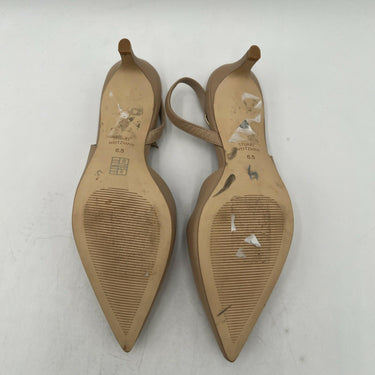 Women’s Stuart Weitzman Dancer 50 kitten-heel Beige Leather slingback pump 6.5B Stuart Weitzman