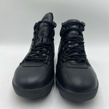 PAJAR Pacer Black Faux Fur-Lined Leather Lace Up Low Top Sneaker Boot, Men 8-8.5