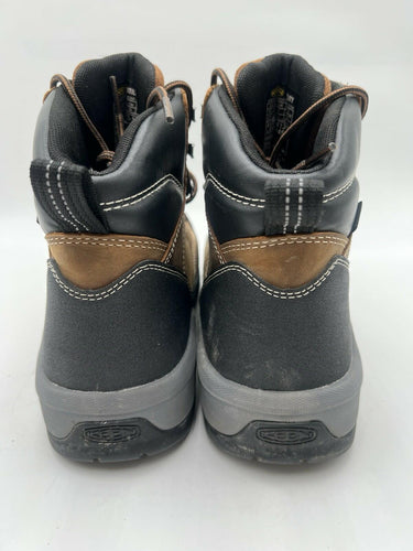 KEEN Utility Mens Waterproof Safety Toe Work Boots Brown Size 8