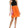 Ted Baker Amariee Cross Front Pleated Dress Knit Bodice Bright Orange  (US 6) Ted Baker
