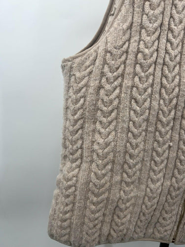 Joie Beige Cable Knit Sweater Vest Size M