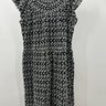 LOFT Dress Womens Black White Embroidered Eyelet Ruffle Sleeve Dress Petite MP LOFT