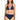 La Blanca Women's Rouched Halter Bikini Swimsuit Top, Indigo Size 10 La Blanca