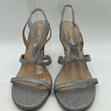 Badgley Mischka Clarisa crystal-embellished satin wedge sandals Size 8 Badgley Mischka