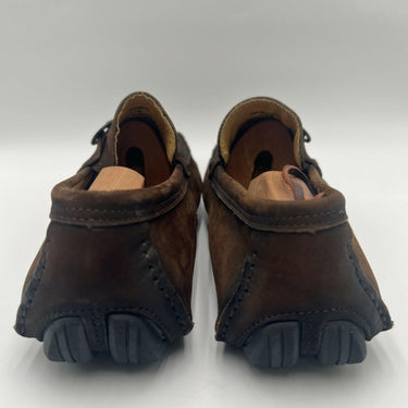 Men’s Saks Fifth Avenue Horsebit Skip On Brown Leather Loafers Size 11.5M Saks Fifth Avenue