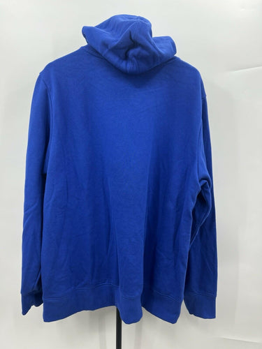 The North Face Hoodie Mens Blue Big Logo Graphic Pullover Sweatshirt XL The North Face