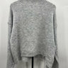 Topshop Sweater Gray Mock Neck Oversized Fuzzy Knit Drop Shoulder 12 Topshop