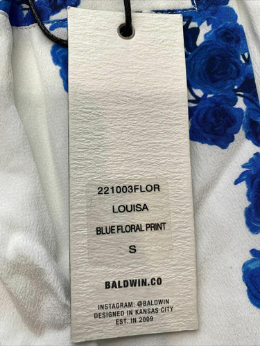 NWT Women’s BALDWIN Louisa Blue Floral Print Size S