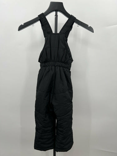 DKNY Snow Bib Overalls Kids Black Puffer Insulated Snowpants Ski 2T