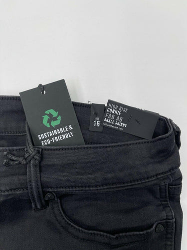NWT Women’s Kut High Rise Connie Fab AB Ankle Skinny Color Black Washed Size 16 KUT from the Kloth