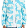 BP Fleece Zip Jacket in Blue Aquarius Lg Fluffy Clouds Size Medium BP BE PROUD