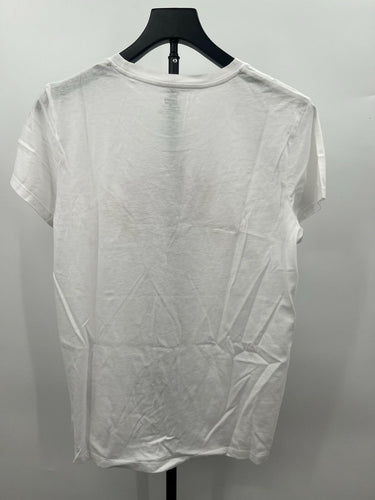 Levi's T-Shirt Womens White Red Arched Logo Crew Neck Short Sleeve NWT L Levi's