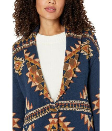 Faherty Lodge Woman's Cardigan Wolf Mountain Size XS