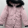 Juicy Couture Kids Parka Jacket Girls Pink Faux Fur Hood Puffer Winter Cozy M Juicy Couture