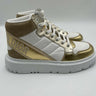 Christian Dior D-Player high-top sneaker white/gold metallic leather Size 39 Dior