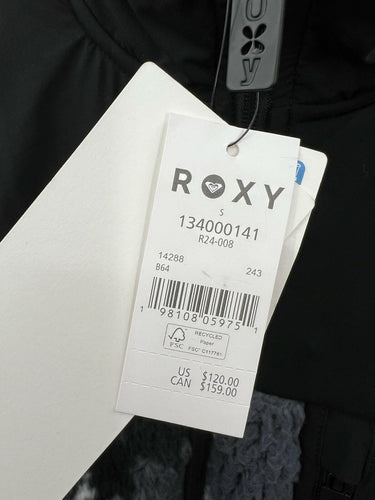 NWT Roxy women's full-zip sherpa fleece jacket Multicolor Size S