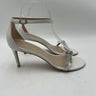 Women’s  Stuart Weitzman Nudist Bow 100 sandal in white leather Size 9B Stuart Weitzman