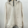 Wst Cst Woman’s Cream hoodie bouclé knit drawstring hood Size L Wst cst