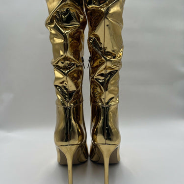 INC Women’s IYONNA Tall Over-The-Knee Boots Gold Size 8M INC International Concepts