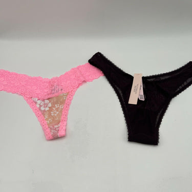 Lot Of 6 Pink Thongs Mix Colors Size S PINK