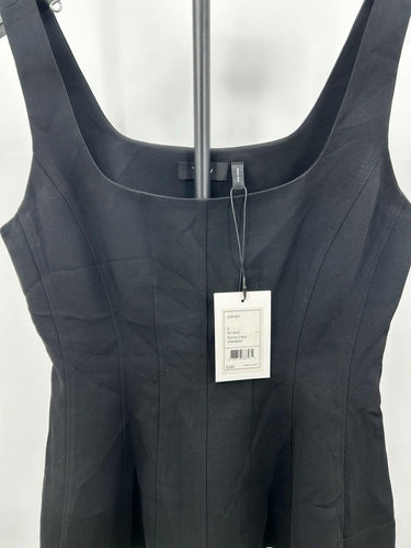 Theory Womans black peplum top Lightweight Drapey Crepe Size M Theory