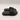 Alexander McQueen Women's black rubber logo embossed slides Size 37 Alexander Mcqueen