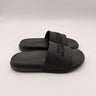 Alexander McQueen Women's black rubber logo embossed slides Size 37 Alexander Mcqueen