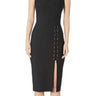 YIGAL AZROUEL Sleeveless Mechinical Stretch Dress (Black) Women's Dress Size 6 YIGAL AZROUEL
