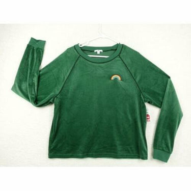 BP. Be Proud Gender Inclusive Pride Velour Sweatshirt  Green Dark Rainbow M BP.