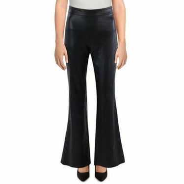 BAGATELLE.NYC Womens High-Waist Faux Leather Flared Pants Bagatelle
