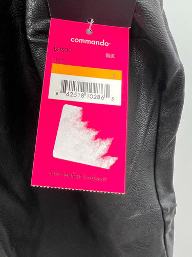 commando Faux Leather Bodysuit BDS01 Black SM