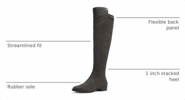 Women's Michael Kors Women's Bromley Flat Boot, Charcoal, Size 6.5