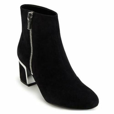 DKNY Women's Crosbi Ankle Black Suede Block Heel Booties Size 7