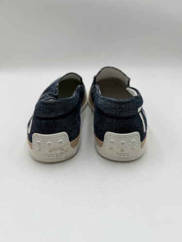 Men’s TOD’S Denim Logo Round Toe Slip On Espadrille Sneakers, Size 7 UK