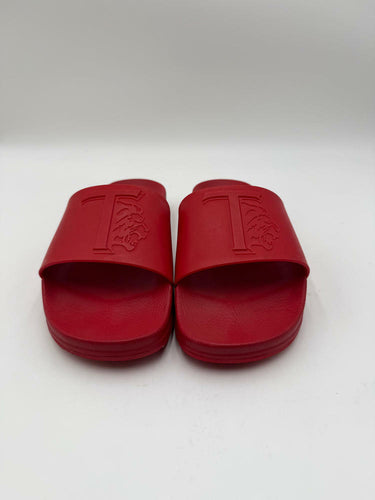 Mens Tod's Embossed Monogram Slides Red Size 6 UK