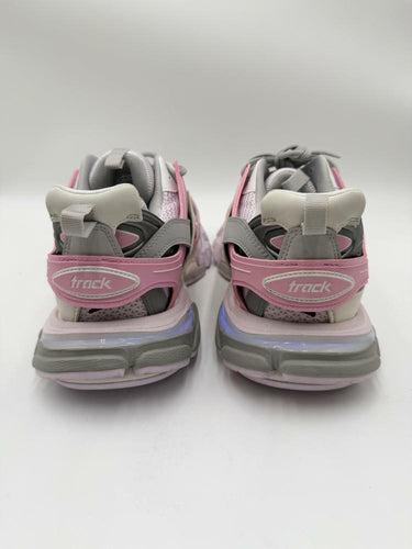 Men's Balenciaga LED Track Sneakers White/Rose Pink/Grey Size 44
