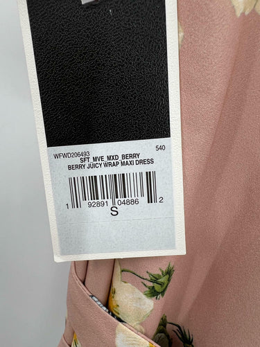 Juicy Couture Berry Juicy Wrap Maxi Dress Soft Mauve/Mixed Berry SM (US 2-4)