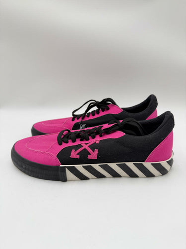 Men's Off-White Vulcanized Low Canvas Sneakers Pink/Black Size 46