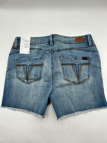 Seven7 Jeans 5" Booty Shaper Shorts with Fray Hem in Furious Furious Size 10