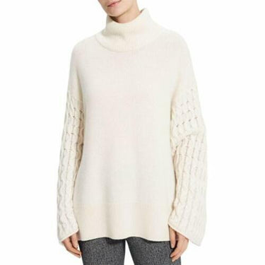 Theory Womens Cashmere Dropped Shoulder Turtleneck Sweater Size M