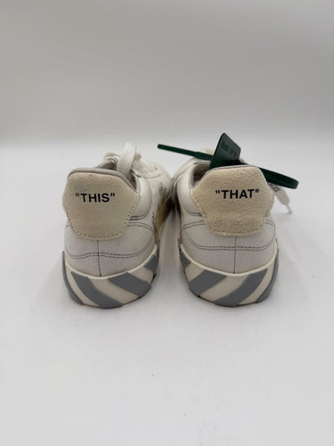 Off White Women’s Vulc lace up low top Sneaker White/Grey/Beige Size 36