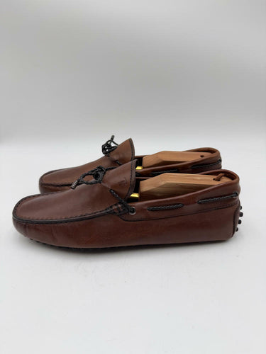Tod's Men’s Sailor Slip on Loafers Brown Leather Size 6.5 UK