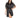 Natori Women's Solid Charmeuse Essentials Wrap Robe Sleepwear, Black, M